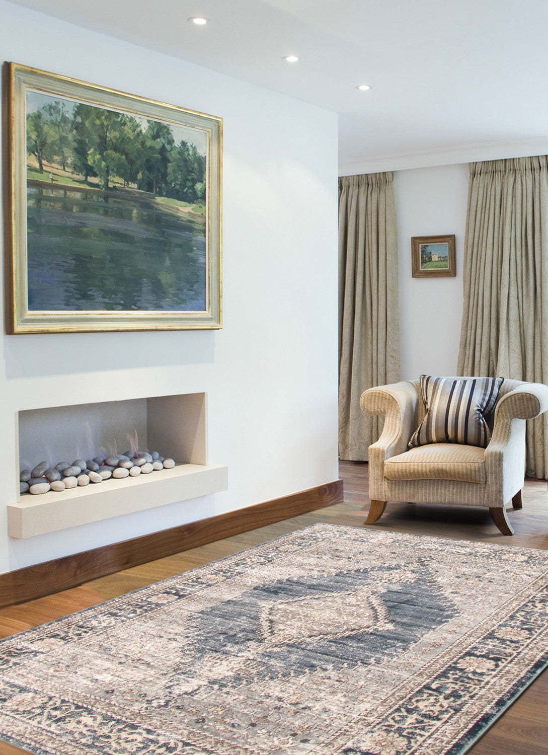 Carpette Octavian Bijar bleu - 5 pi 3 po x 7 pi 3 po| D28QXX4E