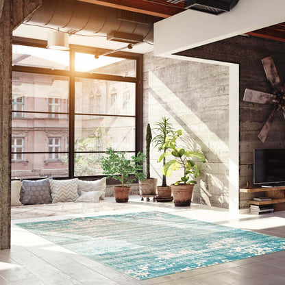 Tapis Janaki Sarcelle 5'3 x 7'7|Carpette Janaki bleu sarcelle 5 pi 3 po x 7 pi 7 po|D86F1IJ8