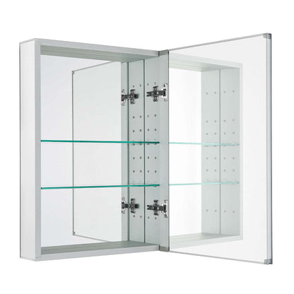 Stapik Medicine Mirror Cabinet - Argent|Armoire à pharmacie Stapik avec miroir - argentée