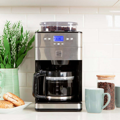 Kenmore Elite Grind &amp; Brew Coffee Maker Stainless Steel - KKECMGBSS|Cafetière à moudre et infuser Kenmore Elite en acier inoxydable - KKECMGBSS