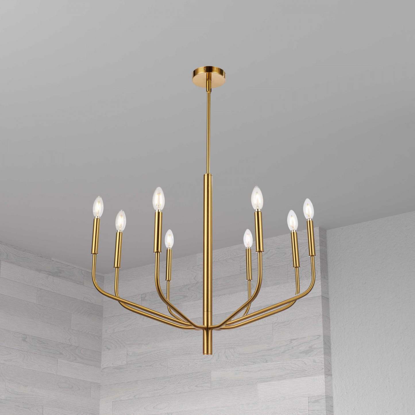 Dainolite Eleanor 6 Light Chandelier Aged Brass Lamp|Lustre Eleanor de Dainolite avec fini laiton vieilli et 6 ampoules