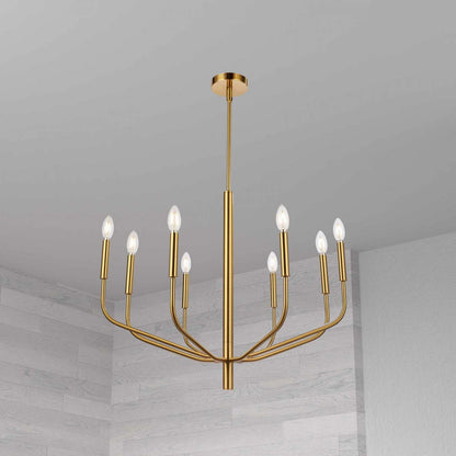 Dainolite Eleanor 6 Light Chandelier Aged Brass Lamp|Lustre Eleanor de Dainolite avec fini laiton vieilli et 6 ampoules