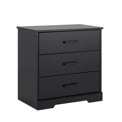 Prepac Rustic Ridge Farmhouse 3-Drawer Nightstand - Black|Table de nuit champêtre Rustic Ridge de Prepac à 3 tiroirs - noire