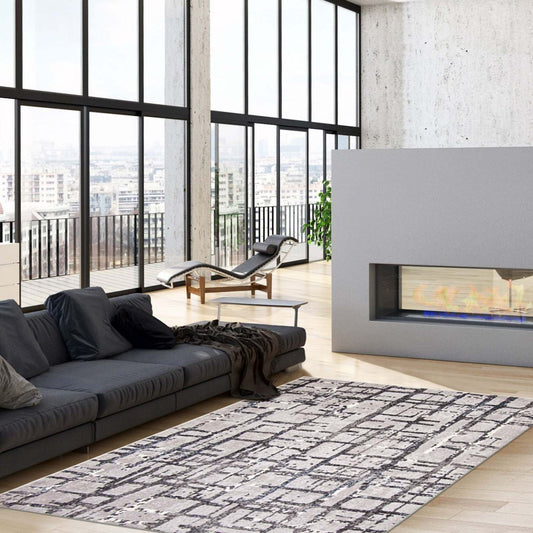 Tapis Jewel Grey - 120 x 170 cm | Tapis Jewel grise - 120 x 170 cm