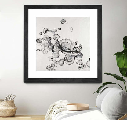 Transparent Onyx Matted and Framed Black 36x36 Wall Art|Œuvre d’art murale encadrée noire et mate « Transparent Onyx » 36 x 36