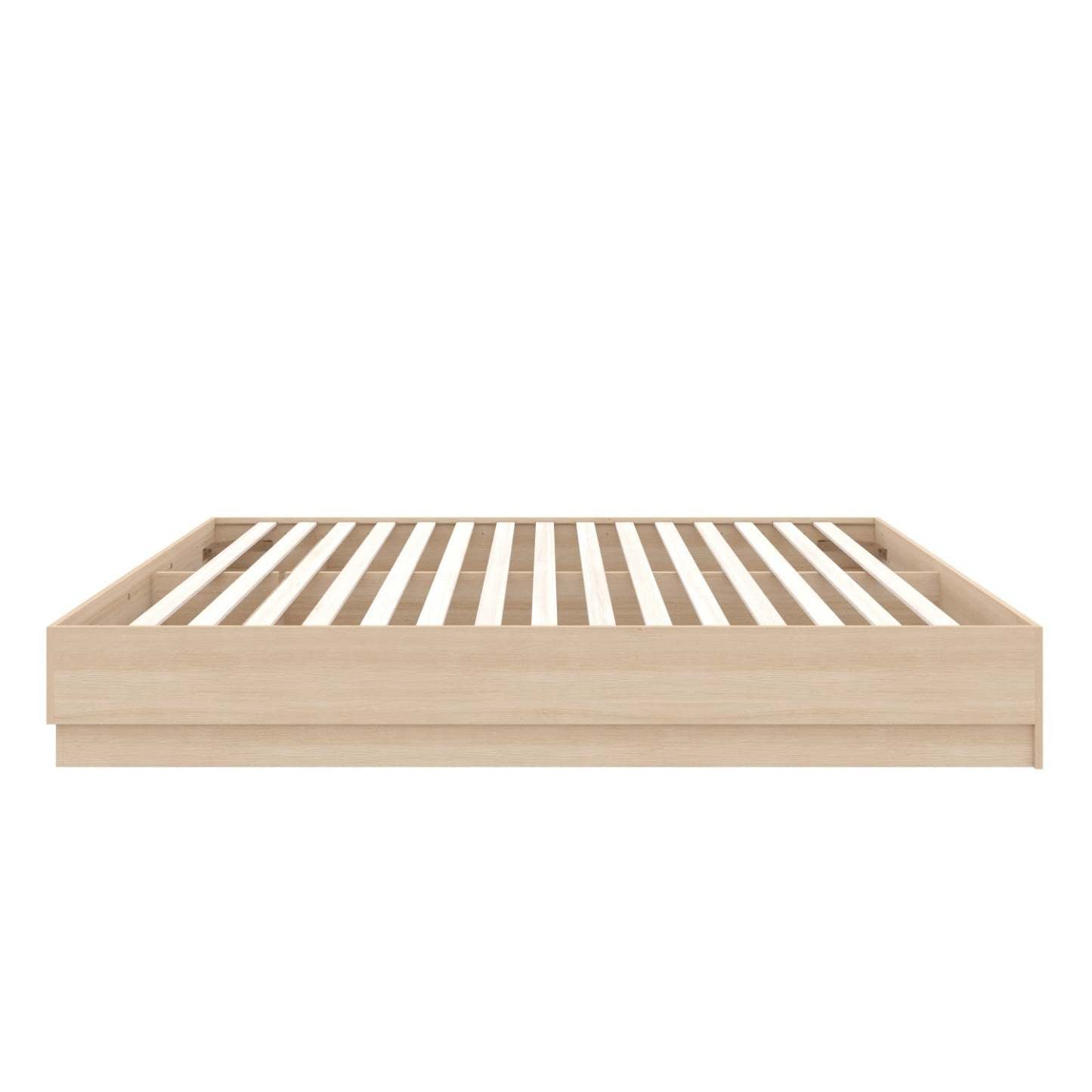 Lit plateforme Nordika Milano Queen - Chêne blond naturel | Grand lit plateforme Milano Nordika - chêne blond naturel