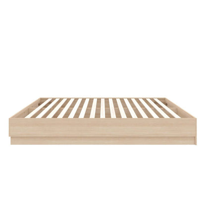 Nordika Milano Lit Plateforme Double - Chêne Blond Naturel|Lit double plateforme Nordika - chêne blond naturel