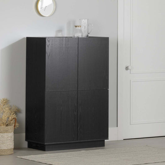Armoire d'appoint pour buffet haut Arum - Chêne noir | Buffet d'appoint haut Arum - chêne noir
