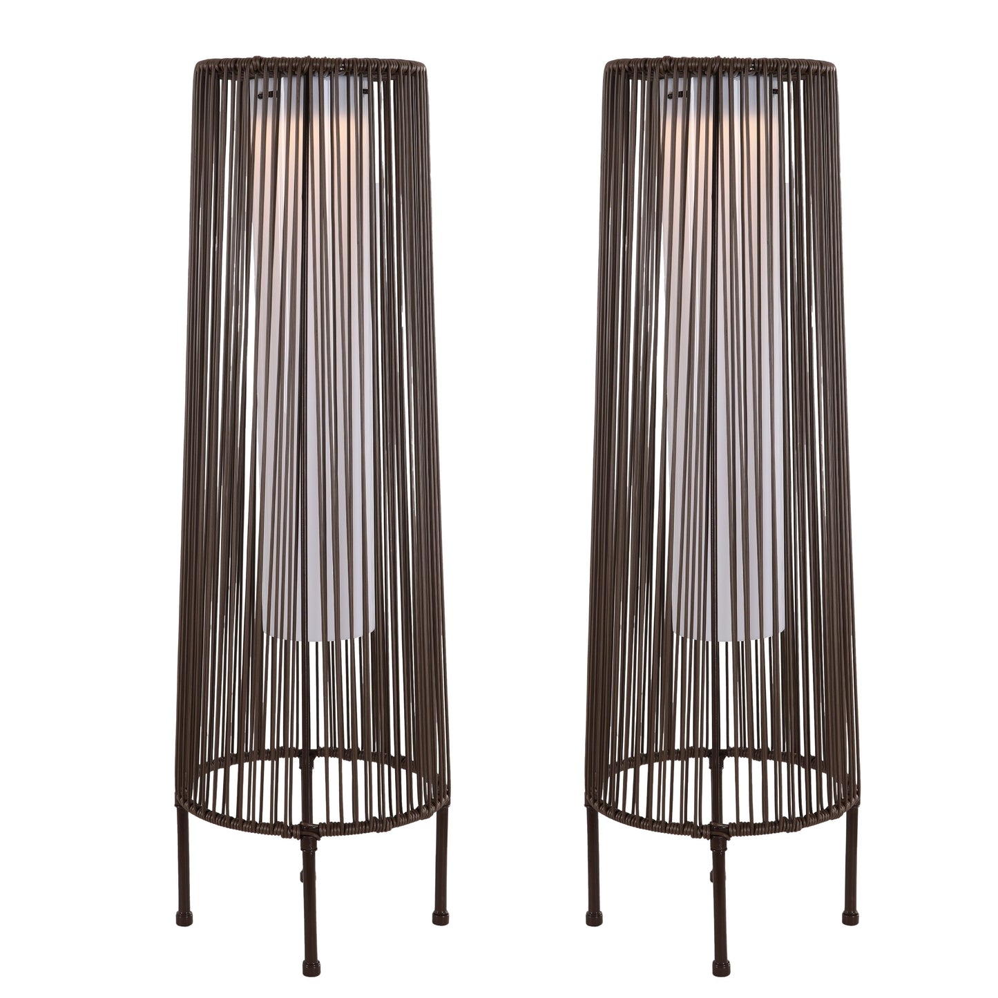 Lot de 2 lampadaires solaires d'extérieur
