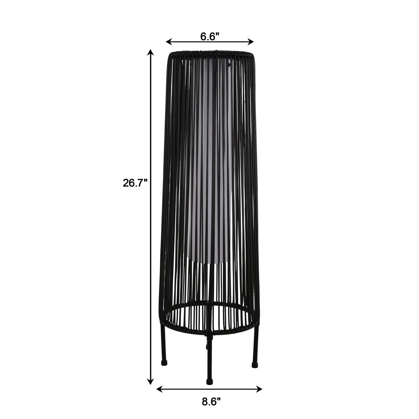 Lot de 2 lampadaires solaires d'extérieur
