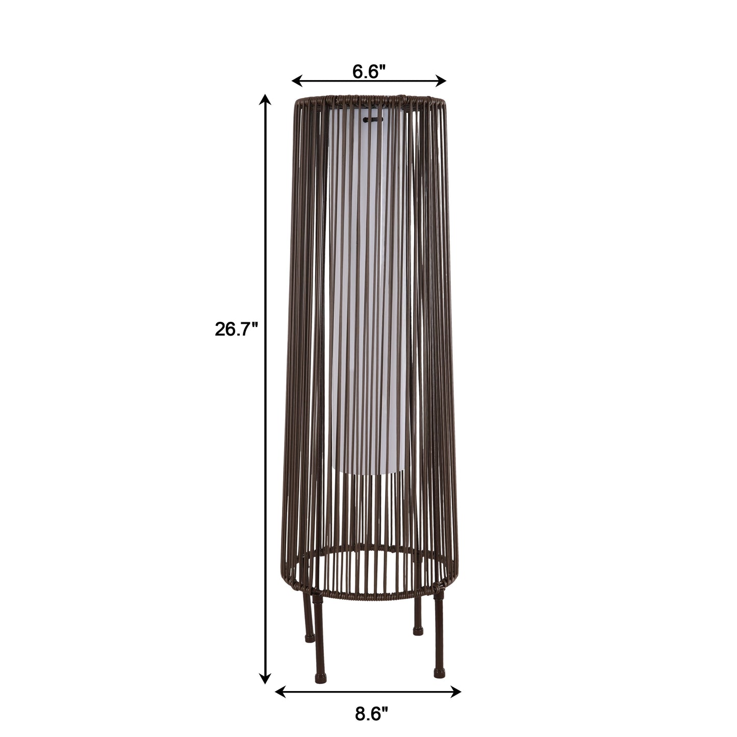 Lot de 2 lampadaires solaires d'extérieur