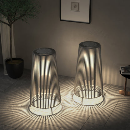 Lot de 2 lampadaires solaires d'extérieur