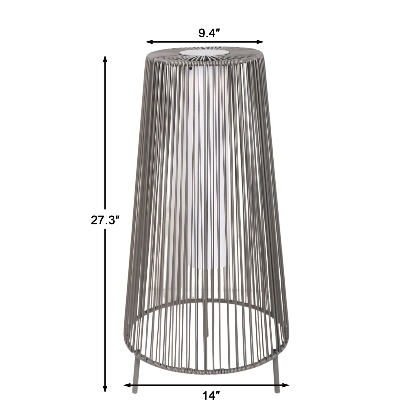 Lot de 2 lampadaires solaires d'extérieur