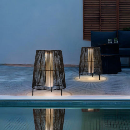 Lot de 2 lampadaires solaires d'extérieur