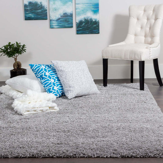 Victoria Light Grey Shag 3 x 5 Area Rug|Carpette à poils longs Victoria gris clair 3 x 5|D80GE4LG