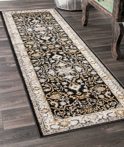 Legacy Black Machine Lavable Area Rug - 2'6 x 8'0|Carpette Legacy noire lavable à la machine - 2 pi 6 po x 8 pi 0 po|D86FLRZO