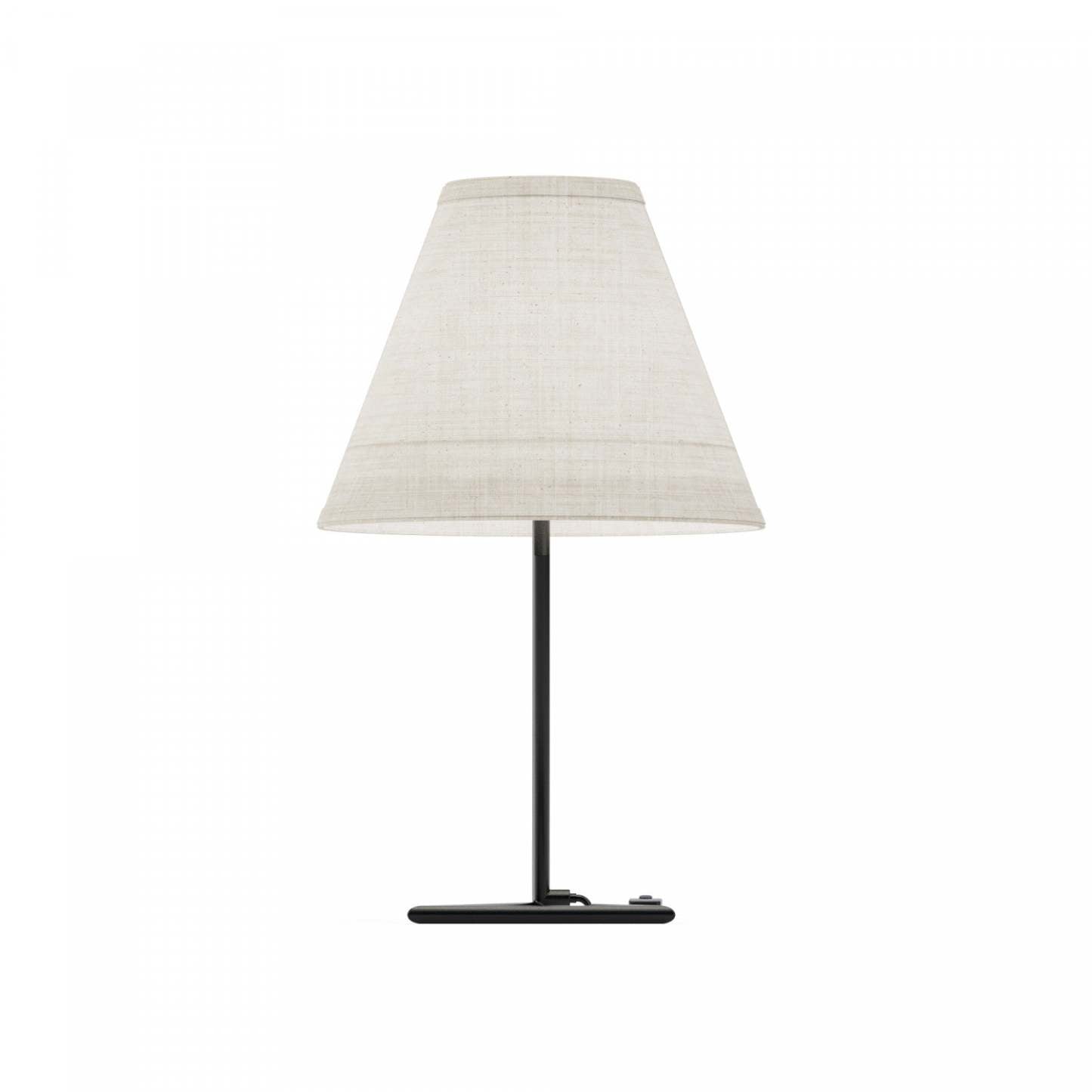 23 Table à base angulaire noire avec abat-jour conique | Lampe de table noire de 23 po à base angulaire avec abat-jour conique