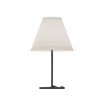 23 Table à base angulaire noire avec abat-jour conique | Lampe de table noire de 23 po à base angulaire avec abat-jour conique