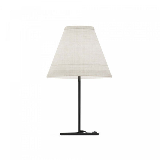 23 Table à base angulaire noire avec abat-jour conique | Lampe de table noire de 23 po à base angulaire avec abat-jour conique