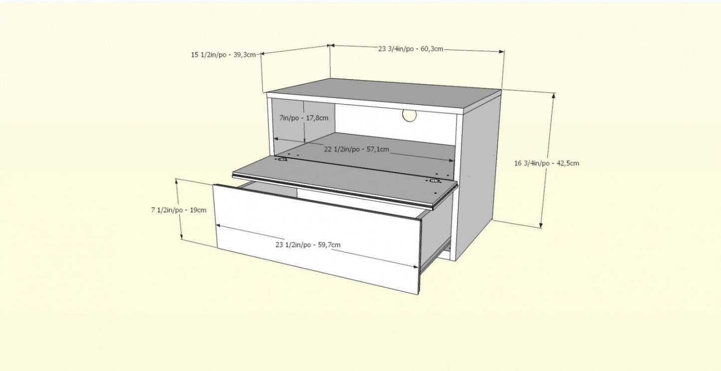 Table de nuit Nordika - Noir | Table de nuit Nordika - noire | D08HW6BF