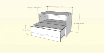 Table de nuit Nordika - Noir | Table de nuit Nordika - noire | D08HW6BF