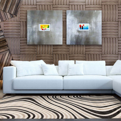 Tapis Nikkos Taupe 3'11 x 5'7|Carpette Nikkos taupe 3 pi 11 po x 5 pi 7 po|D86FRNIV