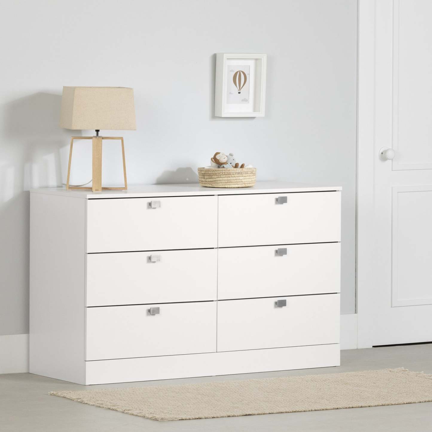 Commode Spark à 6 tiroirs - Blanc Pur | Commode Spark à 6 tiroirs - blanc solide