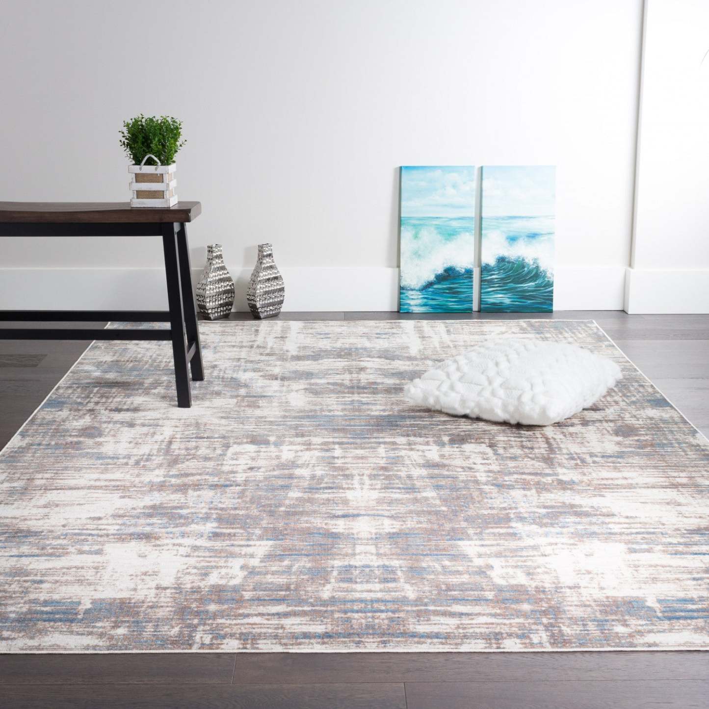 Shi Abstract Blue 4x6 Area Rug|Carpette Shi bleue à motifs abstraits 4 x 6|D80G3VB5