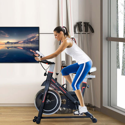 Vélo d'exercice stationnaire vertical Soozier Vélo d'entraînement cardio d'intérieur avec résistance réglable|Vélo d'exercice stationnaire vertical Soozier vélo d'entraînement cardio d'intérieur