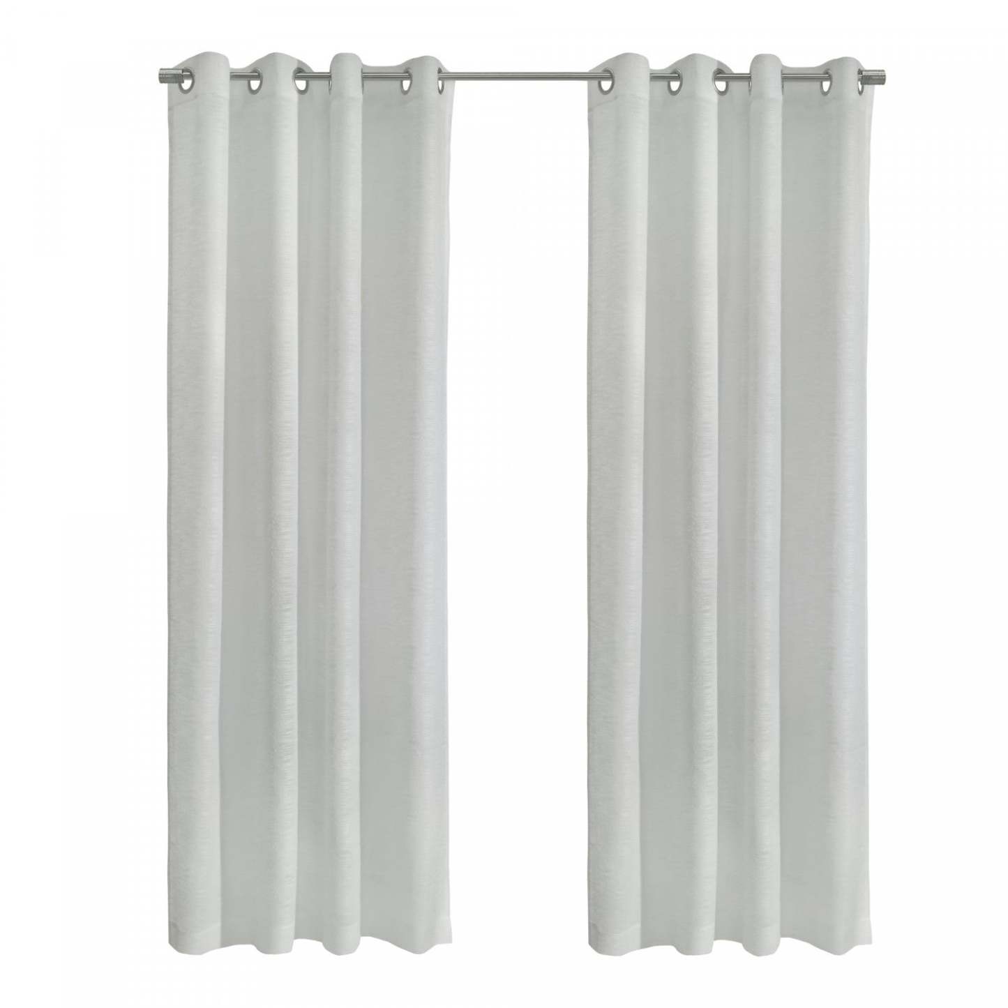 Habitat Boucle White Sheer Grommet Curtain Panel - 52 x 108|Panneau de rideau transparent à œillets Boucle blanc d'Habitat - 52 x 108