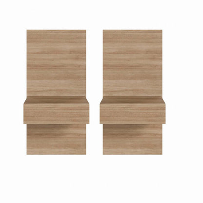 Nordika Milano Floating Nightstand Extension Panel Set Of 2 - Brown Oak|Ensemble 2 panneaux d'extension pour table de nuit flottante Milano Nordika - chêne brun