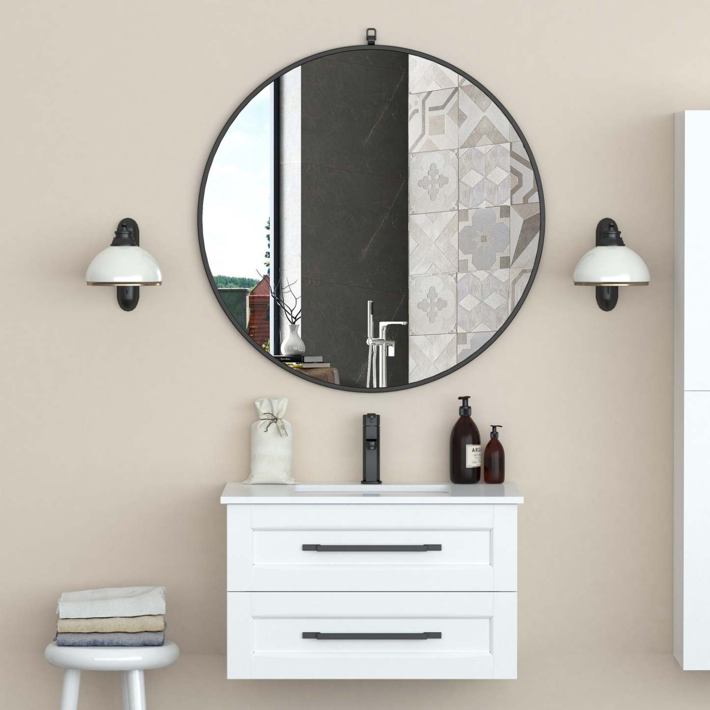 Miroir Jaylo Black 36|Miroir Jaylo de 36 po noir