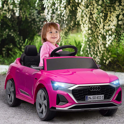 Qaba Audi Q8 Etron Sportback Voiture Électrique Pour Enfants Alimentée Par Batterie 12 V Avec Télécommande