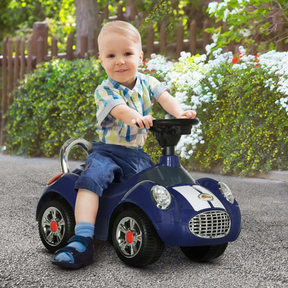 Qaba Voiture Bebe, Voiture A Pousser Pour 1 A 3 Ans Avec Musique, Klaxon, Lumiere, Voiture Coulissante