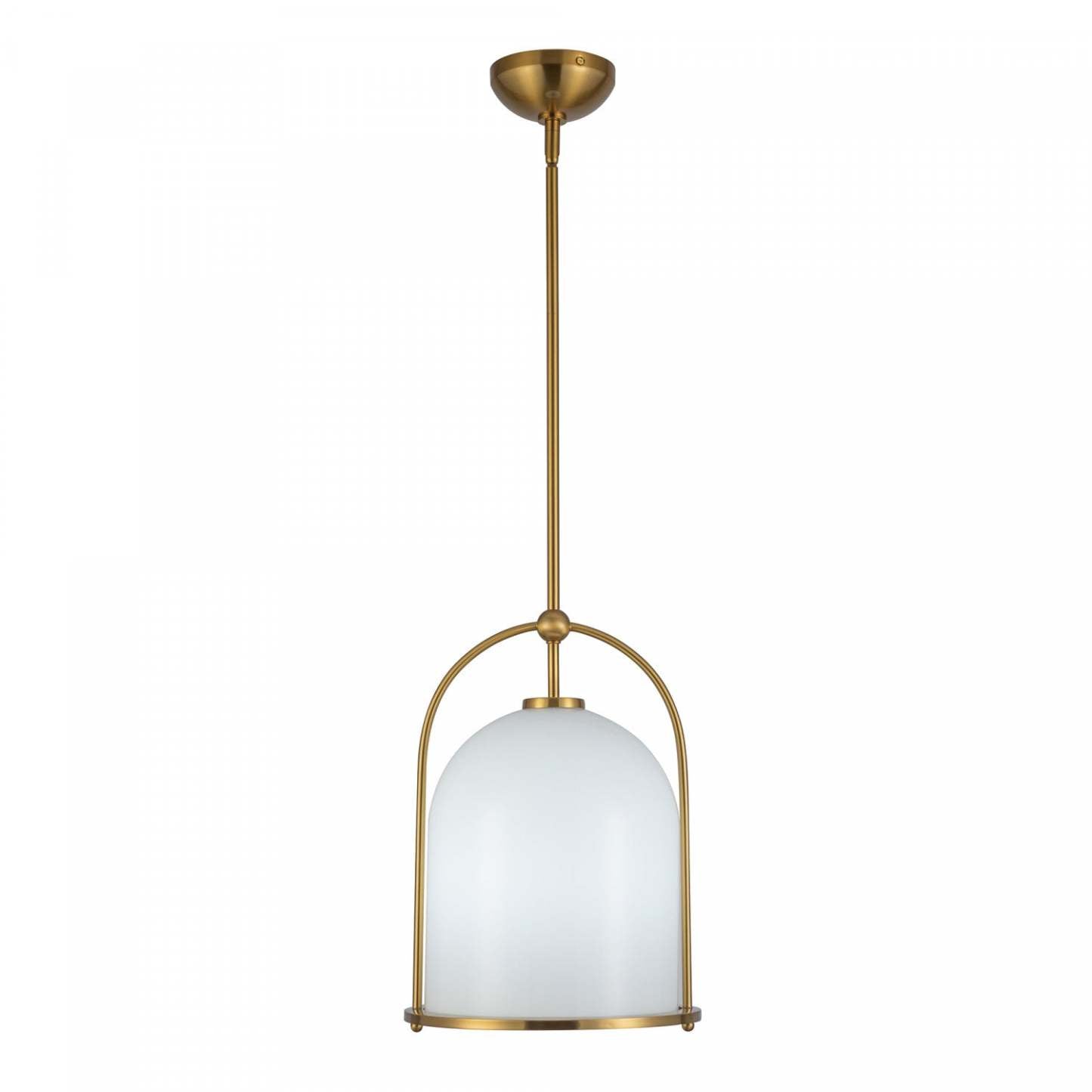 Suspension Dahlia à 1 lumière 11,5, lampe en laiton brossé | Suspension A 1 lampe Dahlia De 11,5 po, Laiton Brosse