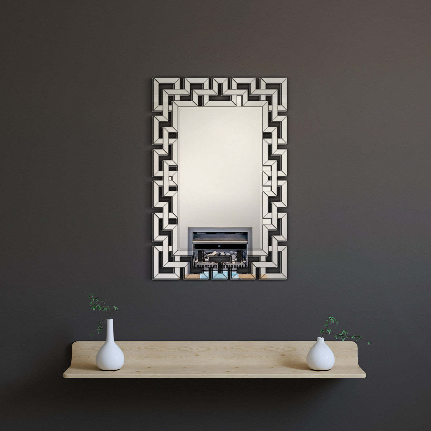 Miroir Elven de 35,43 po argenté