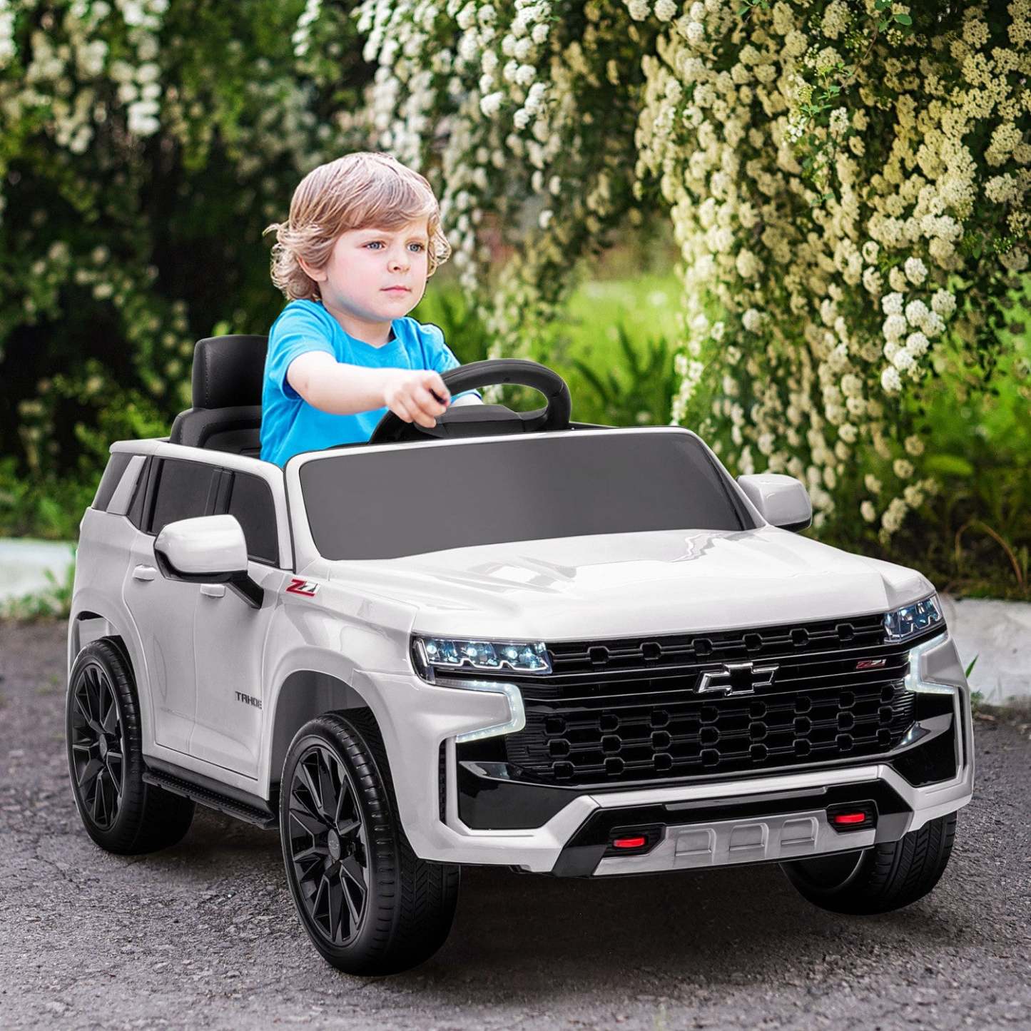 Aosom Voiture Électrique Sous Licence Chevrolet Tahoe 12 V, Voiture À Pousser Pour Enfants Avec Télécommande, 3 Vitesses | Aosom Chevrolet Voiture Electrique Sous Licence 12 V Pour Enfants Avec Télécommande, Klaxon, Cadeau
