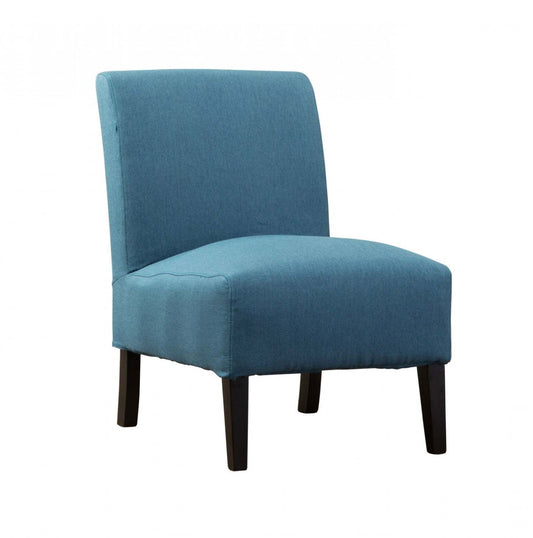 Chaise d'appoint Lolly Tissu bleu/Pieds expresso | Fauteuil D'appoint Lolly En Tissu Bleu/pieds En Espresso