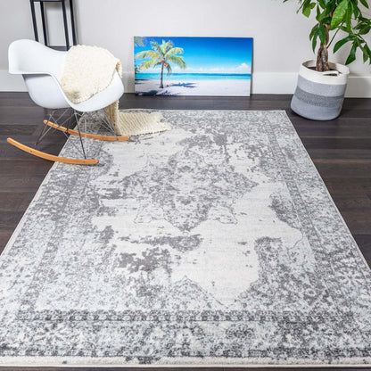 Tapis Roma Diamond Gris 4x6 | Carpette Roma Diamond grise 4 x 6 | D80GOM7N