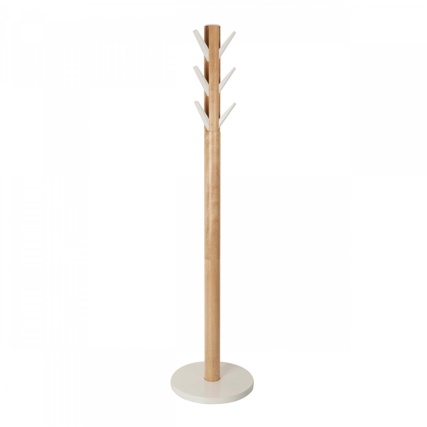 Umbra Modern Wood Flapper Coat Rack - Blanc et Naturel|Portemanteau moderne Flapper de Umbra en bois - blanc et naturel