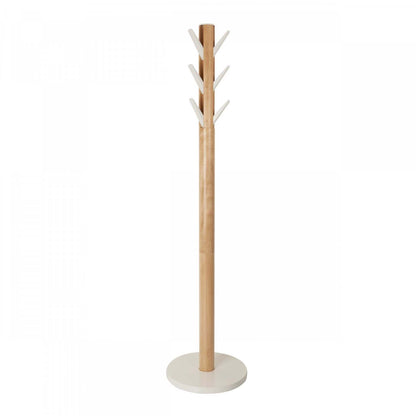 Umbra Modern Wood Flapper Coat Rack - Blanc et Naturel|Portemanteau moderne Flapper de Umbra en bois - blanc et naturel