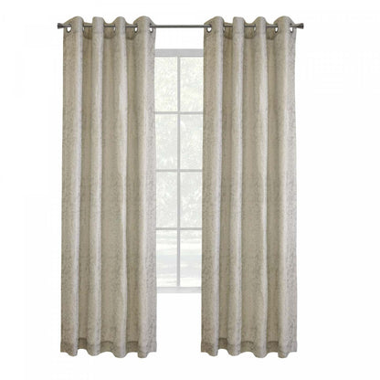 Habitat Martina Silver Light Filtering Grommet Curtain Panel - 52 x 84|Panneau de rideau filtrant la lumière à œillets Martina argenté d'Habitat - 52 x 84