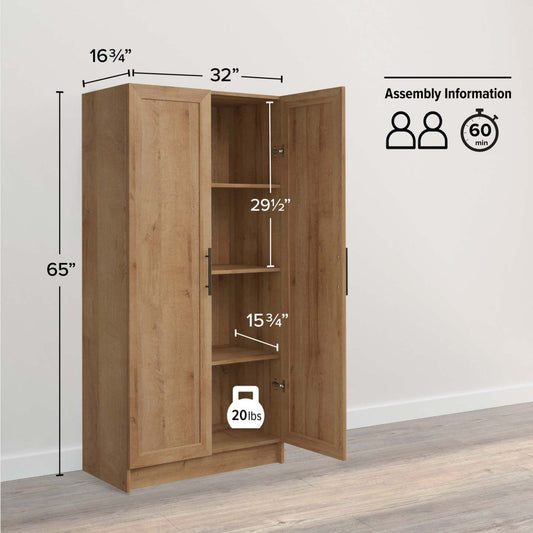 Prepac Elite Storage Cabinet - Chêne naturel|Armoire de rangement Elite de Prepac - chêne naturel