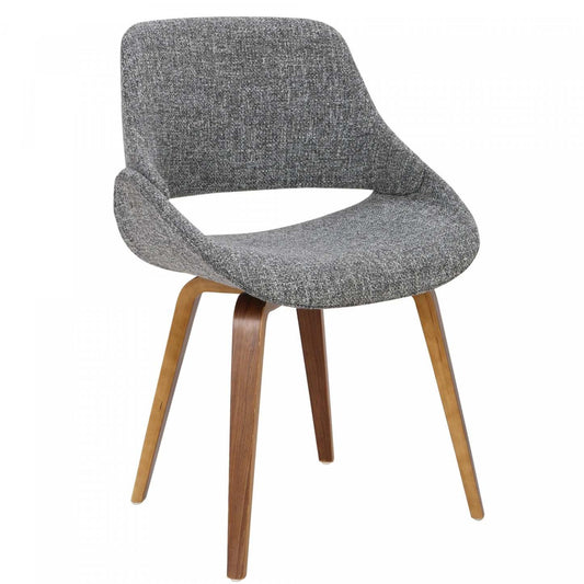 LumiSource Fabrico Grey Fabric Mid-Century Modern Dining Accent Chair - Set of 2|Chaise d’appoint de salle à manger moderne du milieu du 20e siècle Fabrico en tissu gris - ensemble de 2