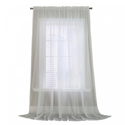 Habitat Voile White Rod Pocket Curtain Panel - 112 x 95|Panneau de rideau passe-tringle Voile blanc d'Habitat - 112 x 95