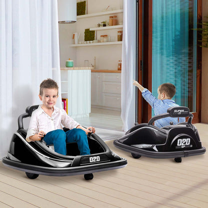 Aosom 12v Voiture Électrique Enfant, Rotation À 360 °, Jouet À Piles Avec Télécommande Parentale, Ce