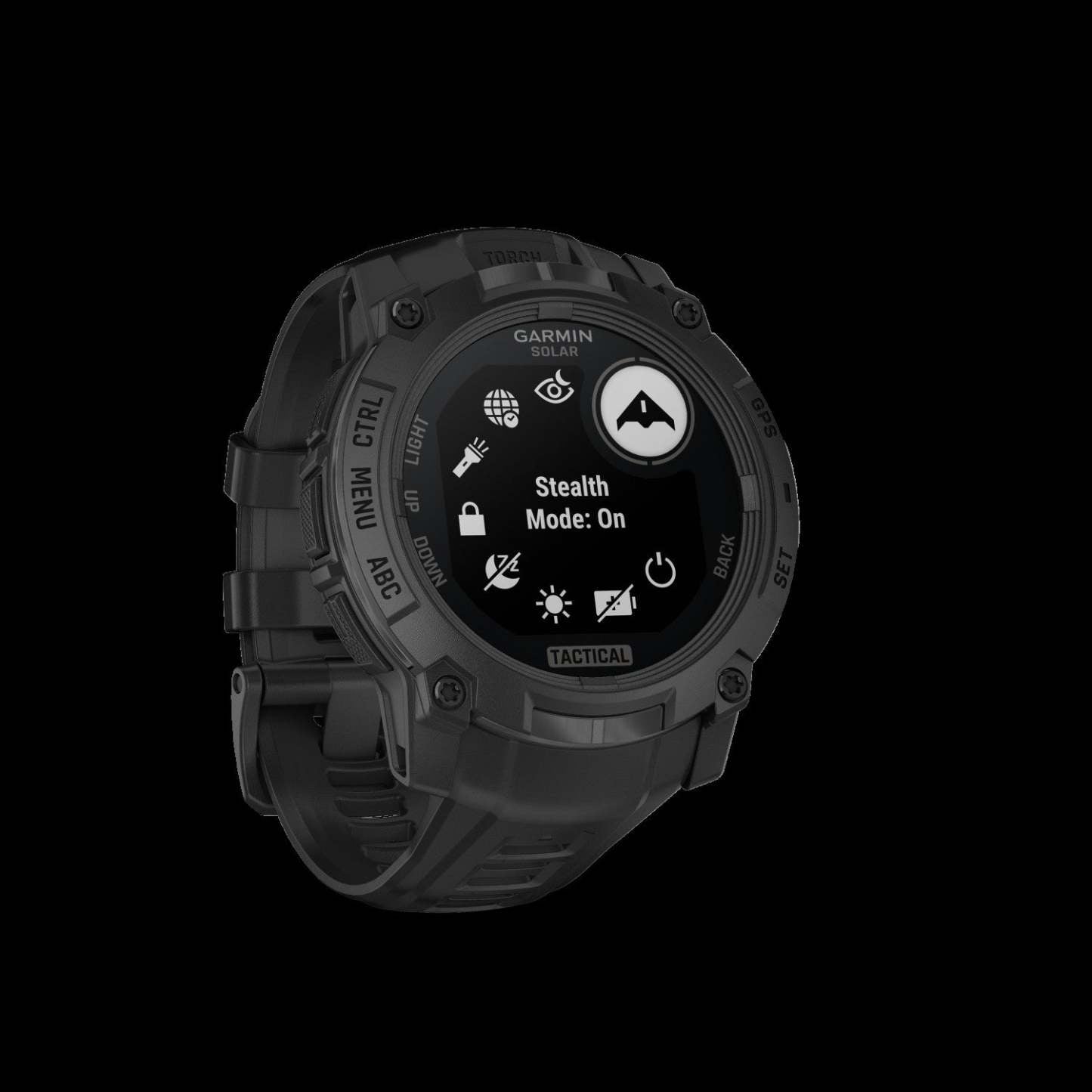 Garmin Instinct 3 50mm - Solaire Tactique, Noir, Gps, Lampe de Poche Led, Mil-std-810, Batterie Illimitée