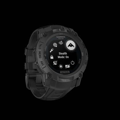 Garmin Instinct 3 50mm - Solaire Tactique, Noir, Gps, Lampe de Poche Led, Mil-std-810, Batterie Illimitée