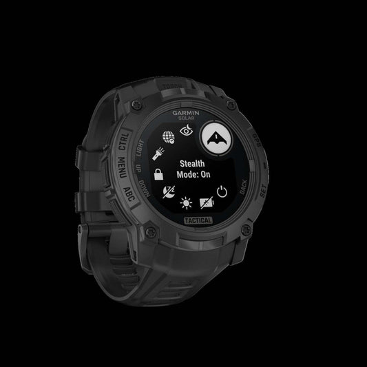 Garmin Instinct 3 50mm - Solaire Tactique, Noir, Gps, Lampe de Poche Led, Mil-std-810, Batterie Illimitée