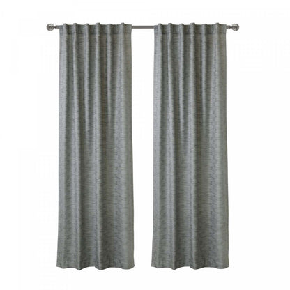 Habitat Odessa Grey Light Filtering Dual Header Curtain Panel - 52 x 108|Panneau de rideau filtrant la lumière Odessa gris à double têtes d’Habitat - 52 x 108